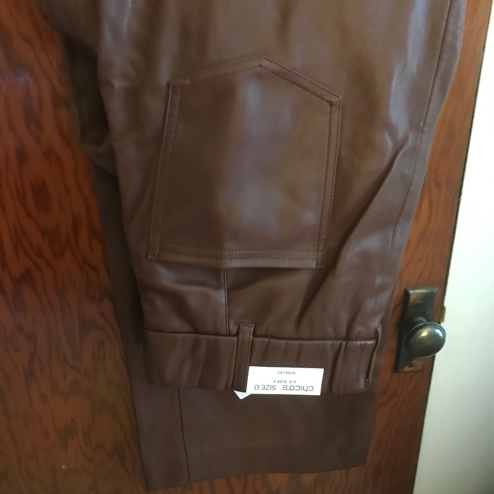 Chico’s brown leather pants